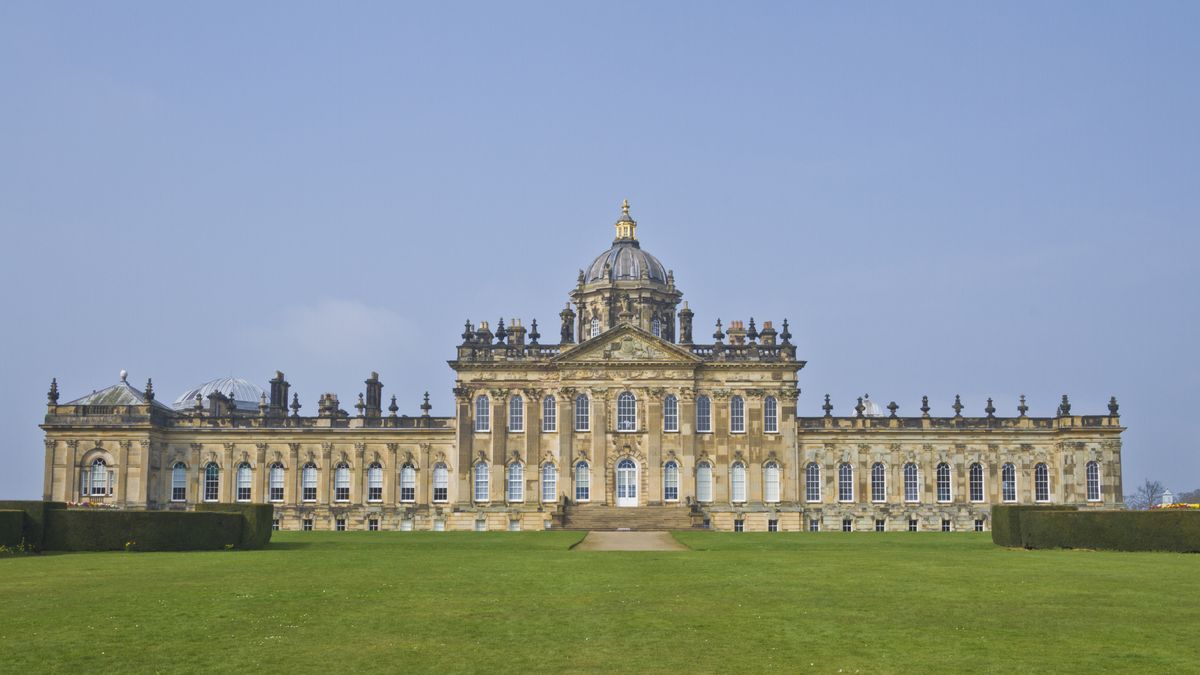 Castle Howard exterior, a historic English manor used in period drama filming