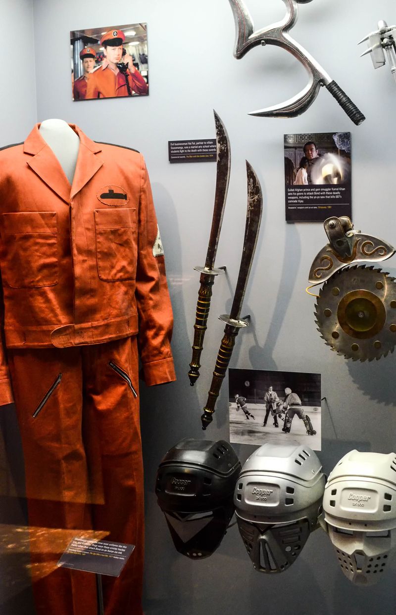 Spy Museum exhibit showcasing espionage equipment