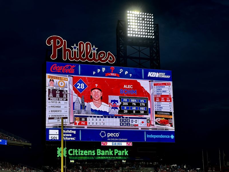 Scoreboard at Citizens Bank Park, Philadelphia