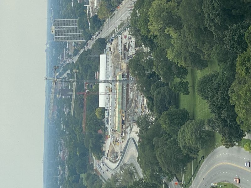 Obama Presidential Center under construction in Chicago's Jackson Park, 2022
