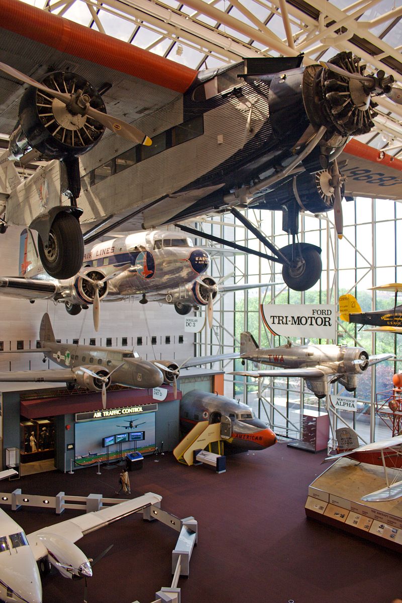 Aircraft on display at the Smithsonian Air and Space Museum